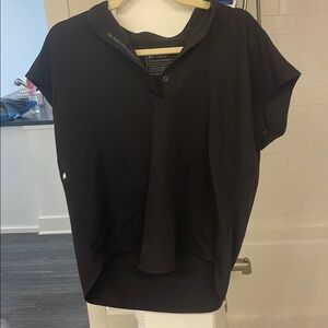 Women's Black Rafaela Oversized Scrub Top